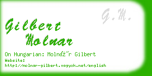 gilbert molnar business card